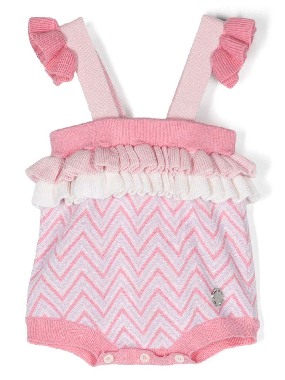 Missoni Kids zigzag bodysuit - Pink