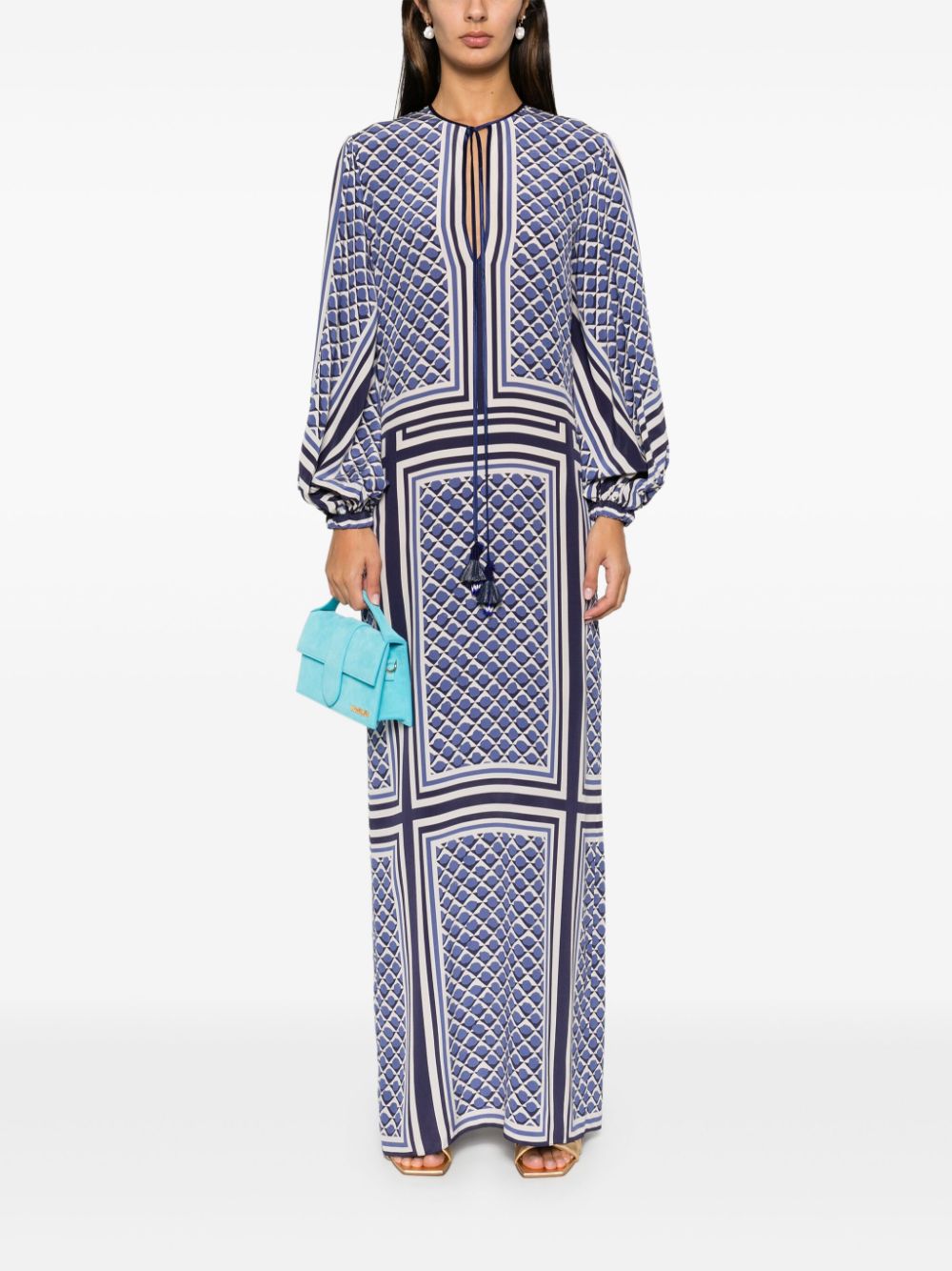 Johanna Ortiz Geometric Art maxi dress - Blue