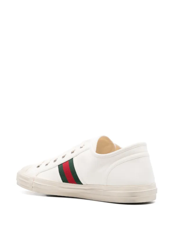 Gucci white canvas sneakers on sale