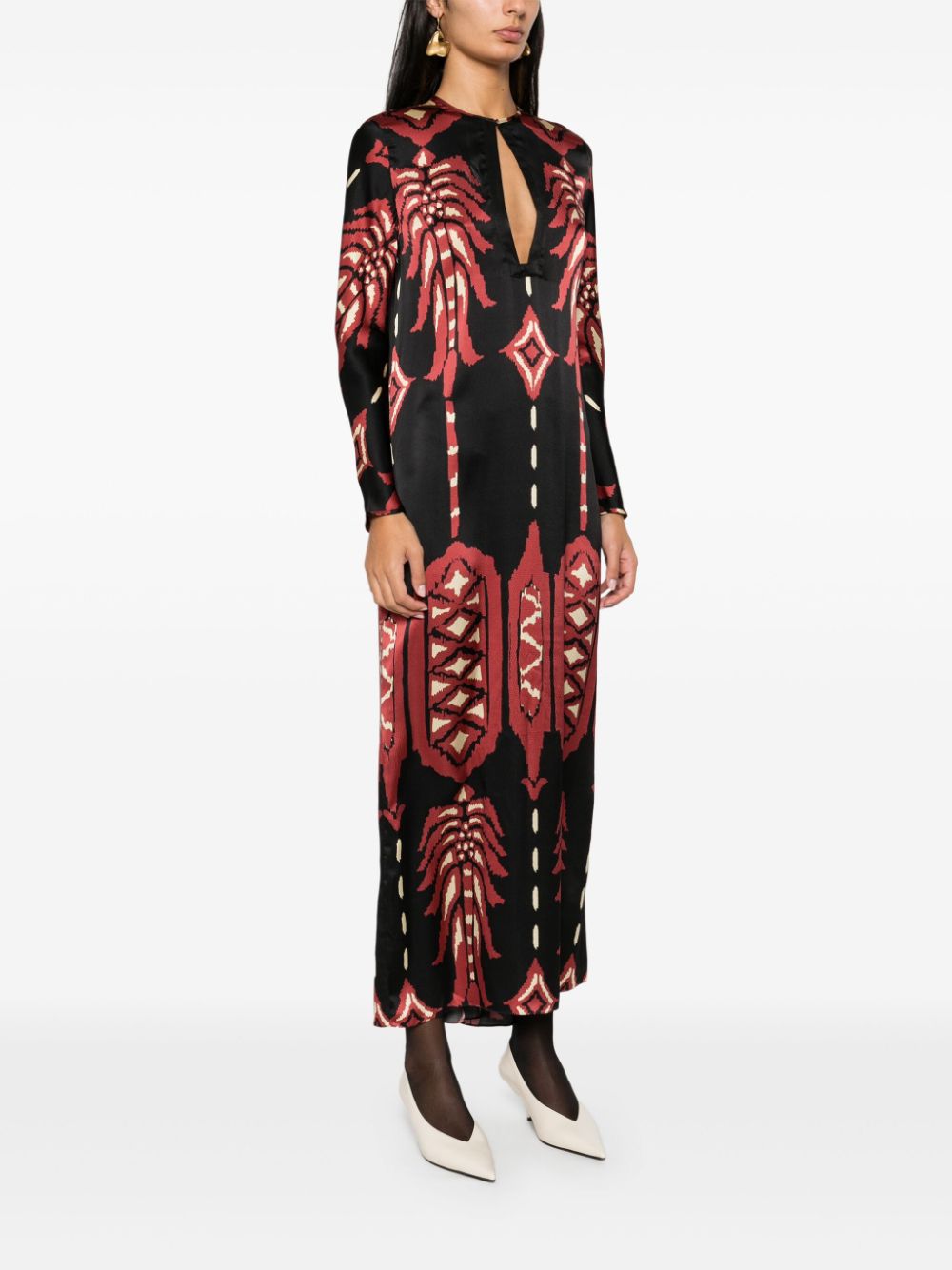 Shop Johanna Ortiz Relics Of Wisdom Maxi Dress In Black