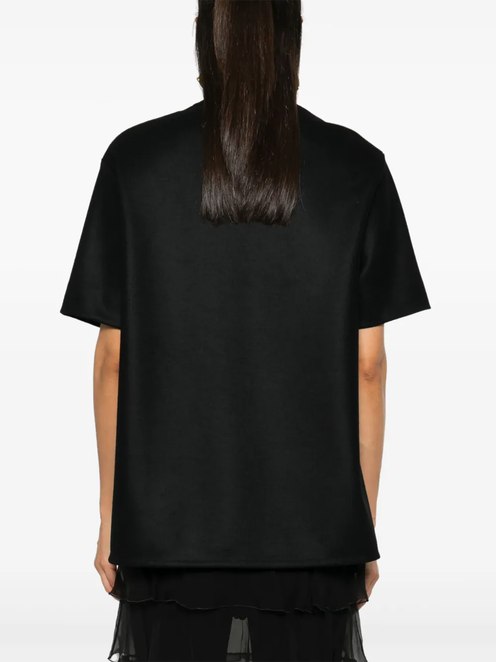Jil Sander Wollen T-shirt Zwart