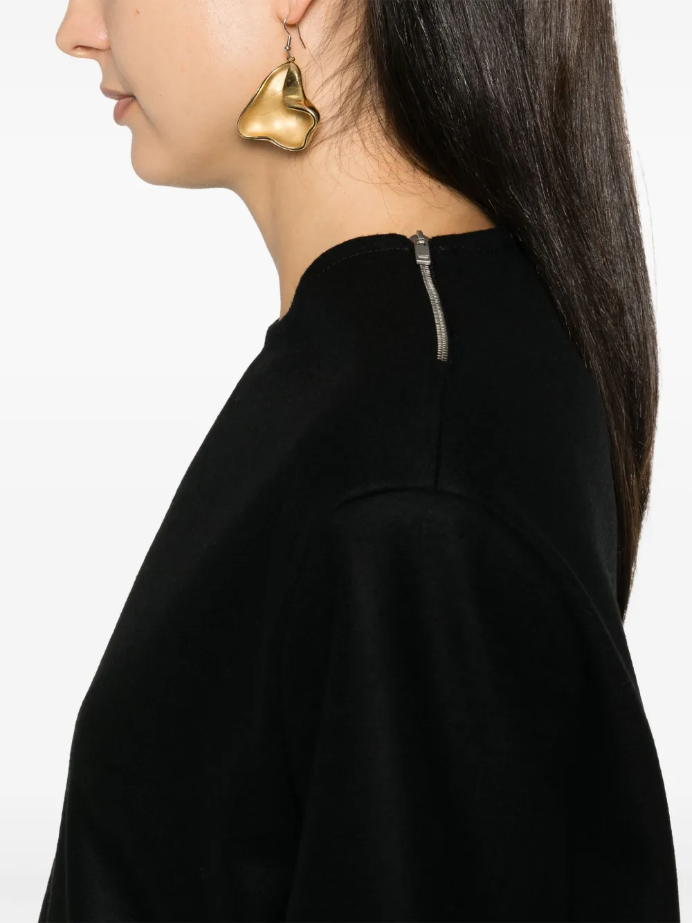 Jil Sander Wollen T-shirt Zwart