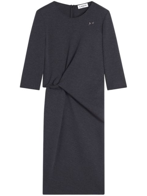 Lanvin cat-pin midi dress