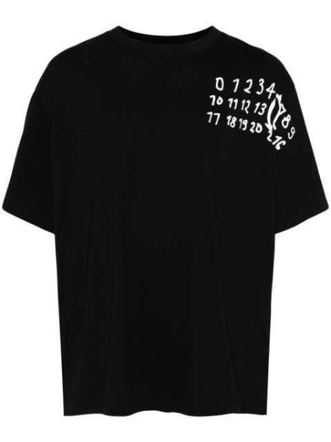 MM6 Maison Margiela numbers-motif T-shirt