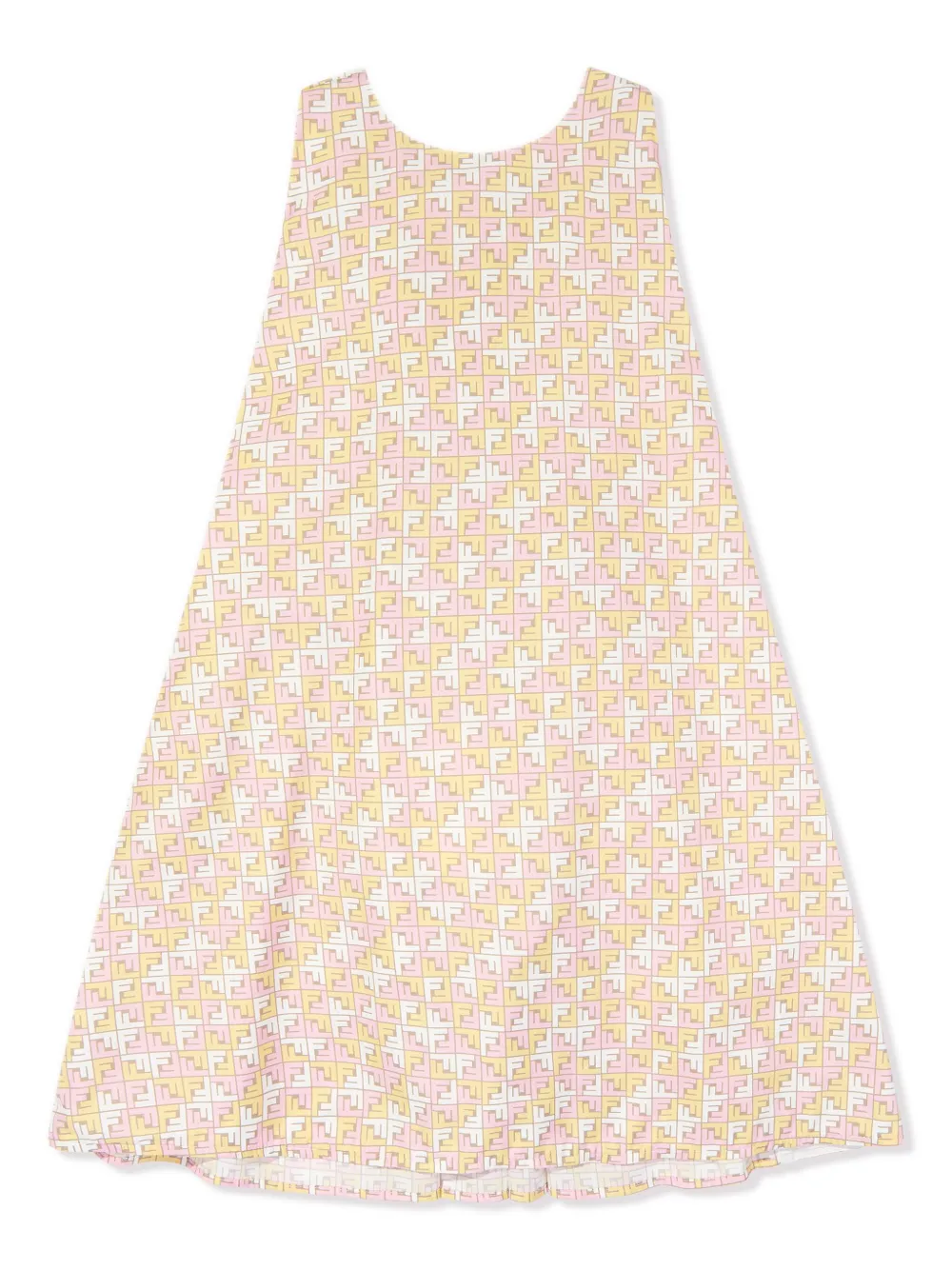 Fendi Kids Jurk met FF-print Roze