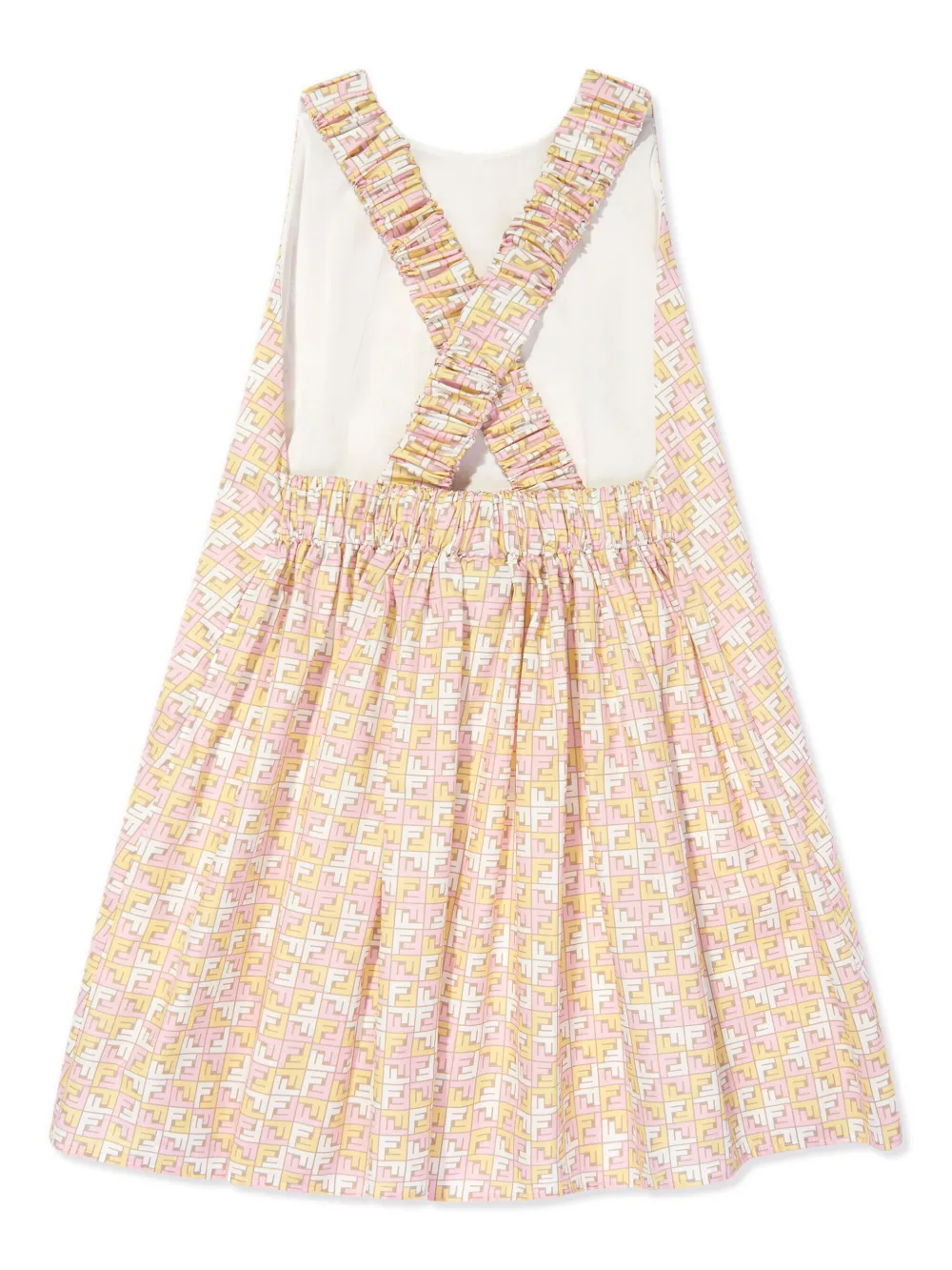 Fendi Kids Jurk met FF-print Roze