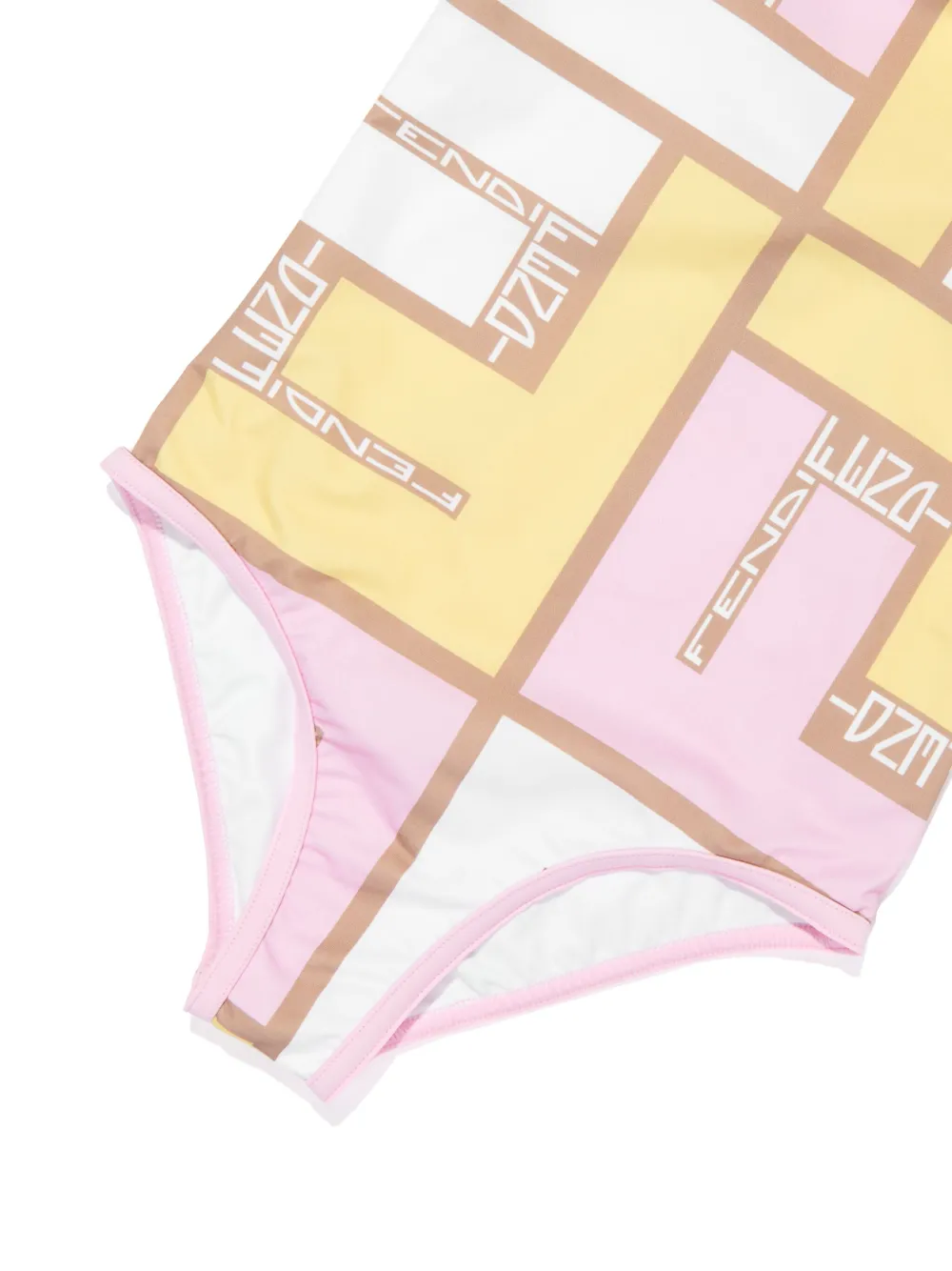Fendi Kids Badpak met logoprint Roze