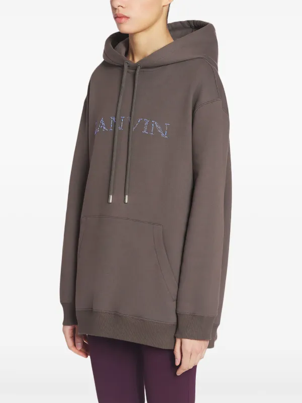 Lanvin ビーズエンブロイダリー パーカー | ブラウン | FARFETCH JP