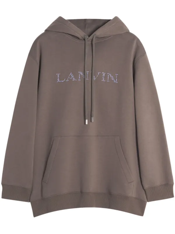 Lanvin ビーズエンブロイダリー パーカー | ブラウン | FARFETCH JP