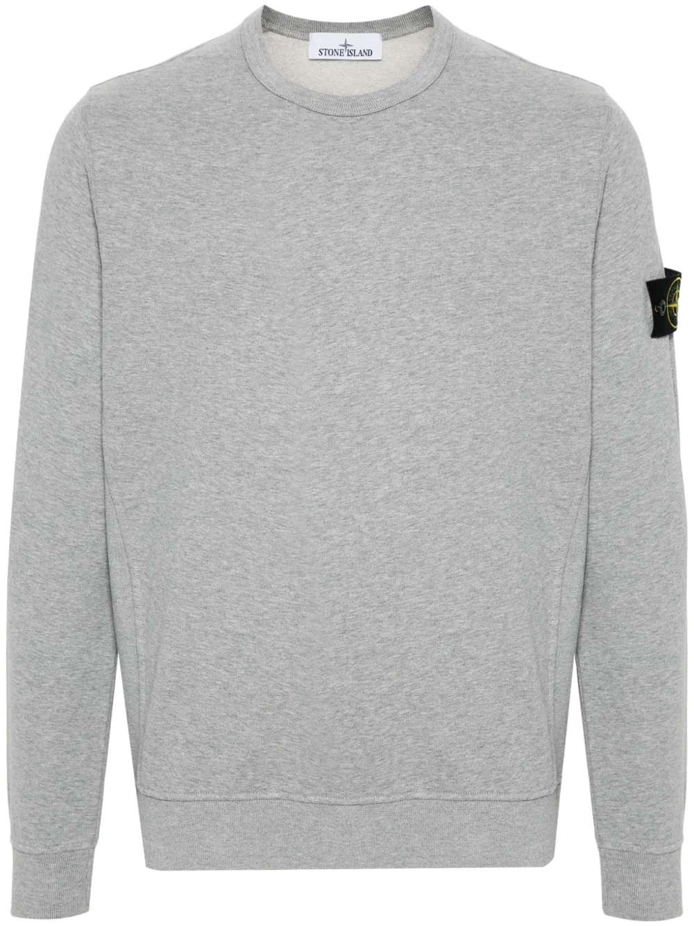 Stone Island organic cotton Fleece Sweatshirt Grey FARFETCH