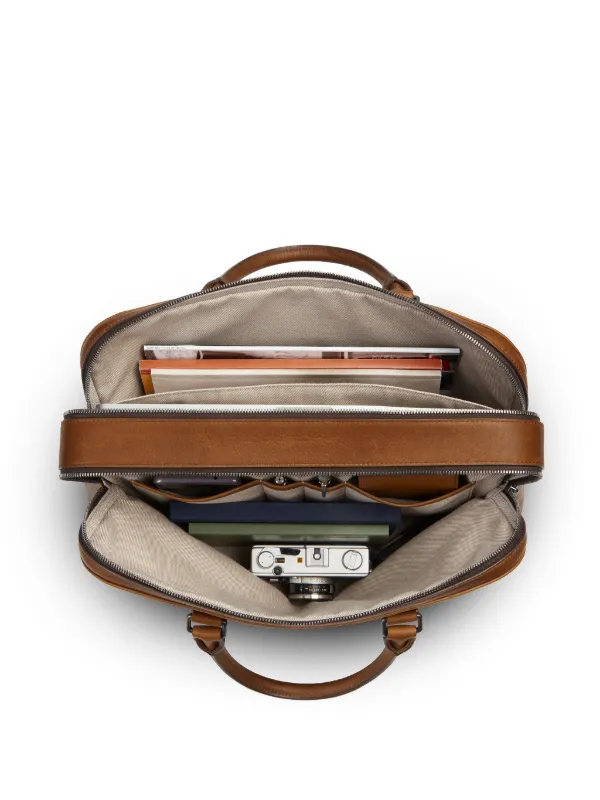 Shinola Navigator GM Double Zip Briefcase | Brown | FARFETCH