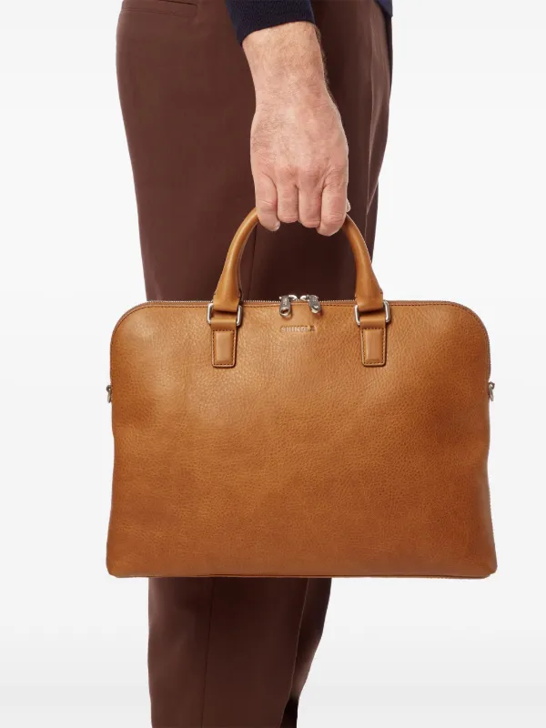 Porte-documents élégant Shinola En Cuir Châtaignier - Neuf Avec étiquettes - Parfait Pour Ordinateur Portable