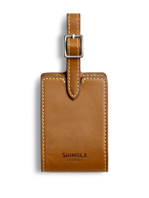 Shinola leather luggage ID tag