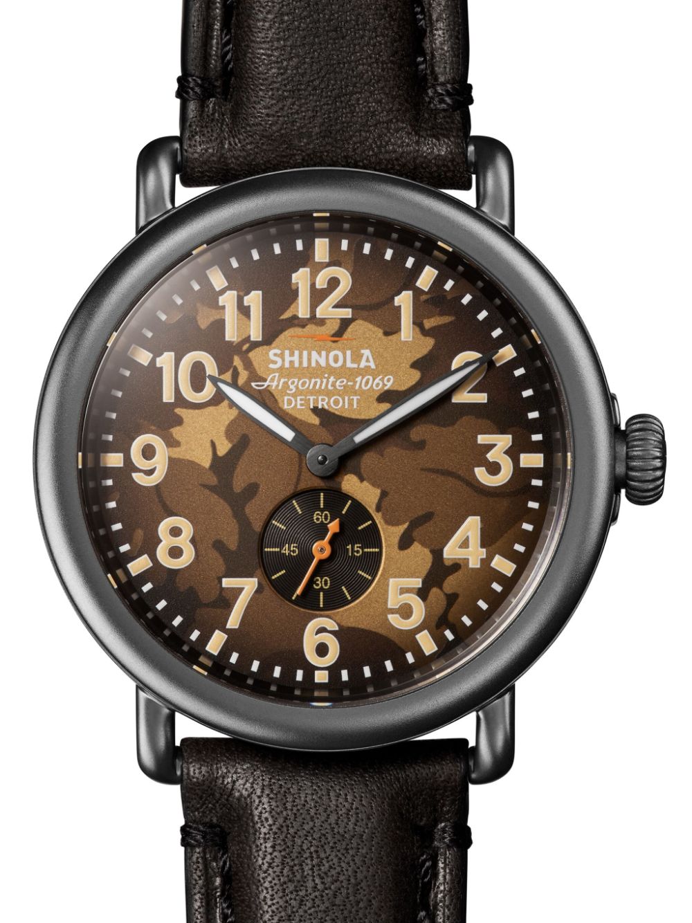 Shop Shinola Runwell Sub Second 41mm In Brown