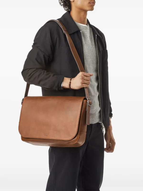 Shinola Runwell Leather Messenger Bag Brown FARFETCH PH