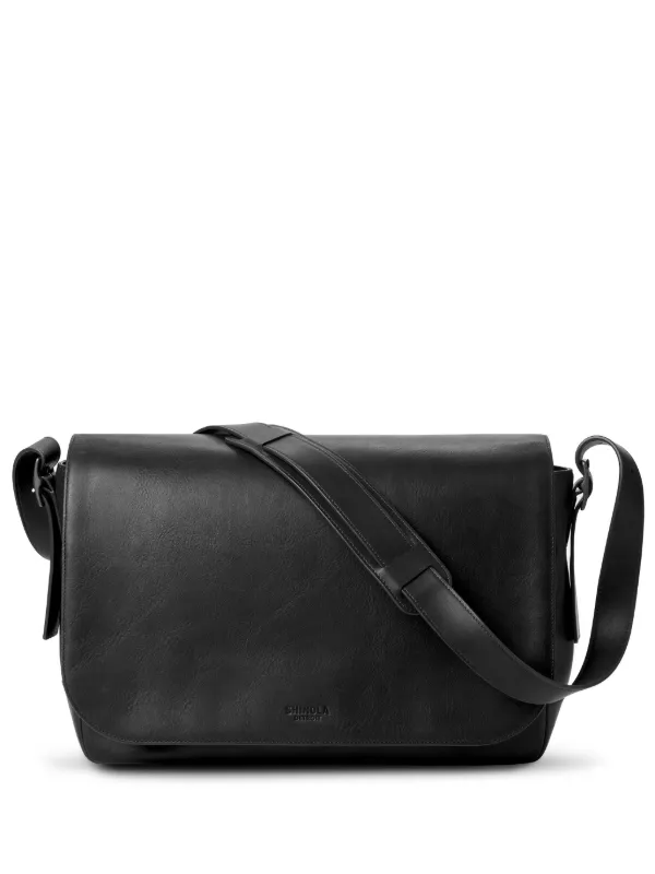 Shinola Runwell Leather Messenger Bag Black FARFETCH UK