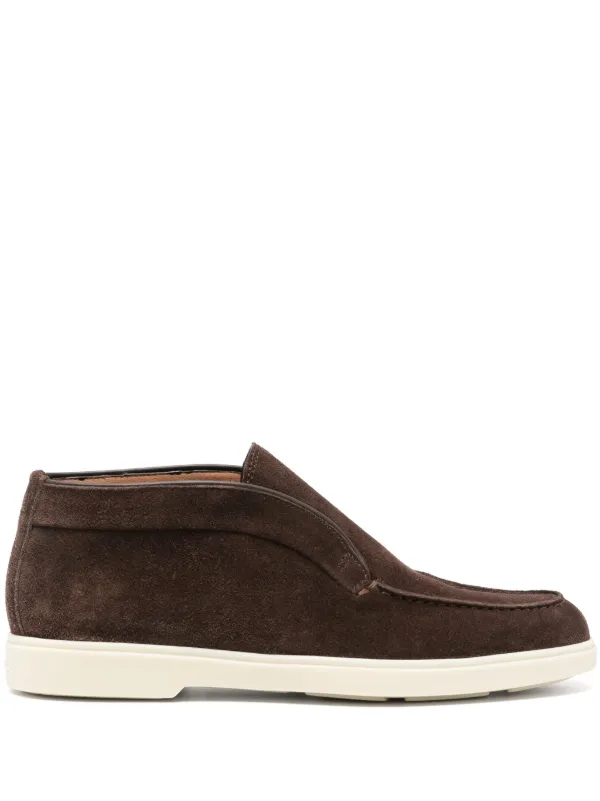 Santoni Suede Desert Boots in Brown