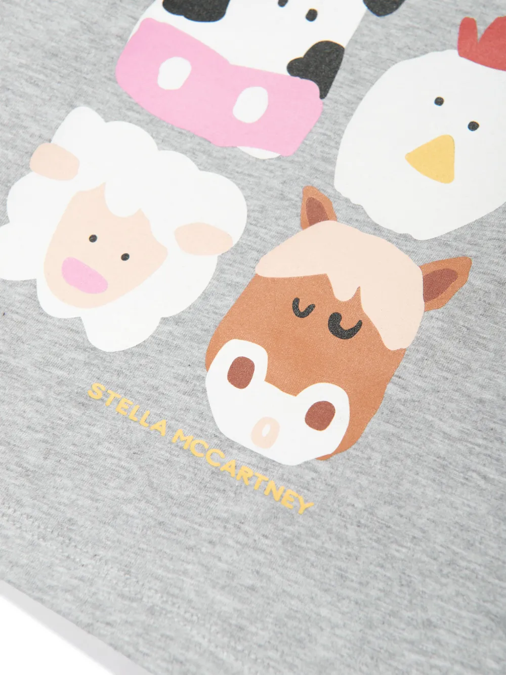 Stella McCartney Kids T-shirt met dierenprint Grijs