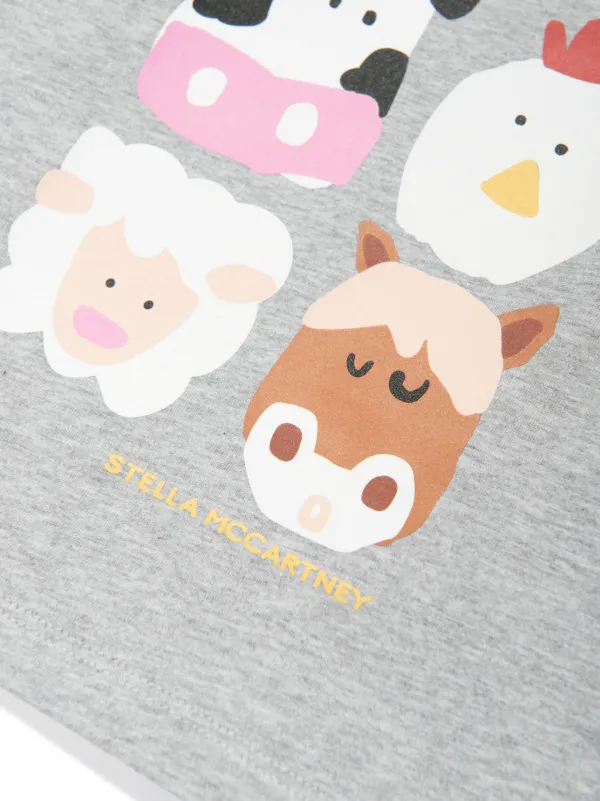 Stella McCartney Kids アニマルプリント Tシャツ | グレー | FARFETCH JP