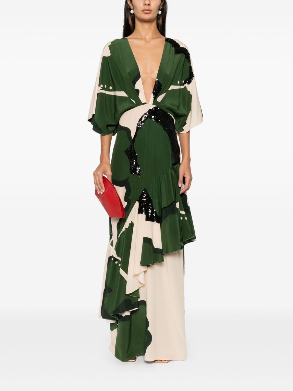 Johanna Ortiz Tesoro Escondido maxi-jurk - Groen