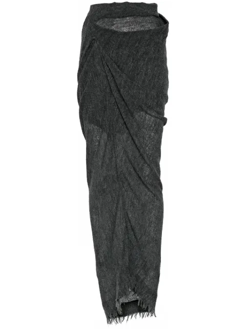 YEHUAFAN draped maxi skirt