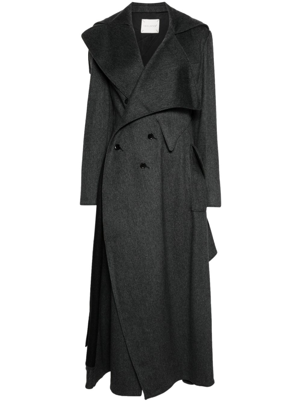 YEHUAFAN Cappotto asimmetrico - Grigio