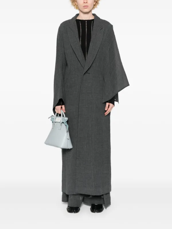 YEHUAFAN アシンメトリースリーブ コート | グレー | FARFETCH JP