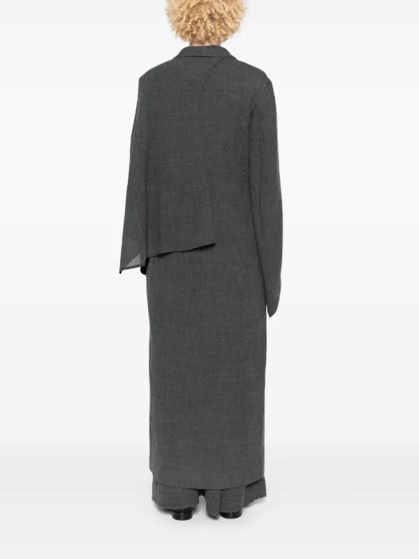 YEHUAFAN アシンメトリースリーブ コート | グレー | FARFETCH JP