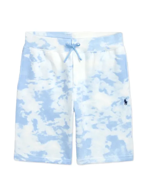 POLO RALPH LAUREN KIDS tie-dye print fleece shorts