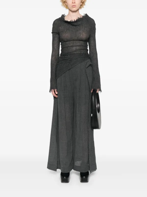 YEHUAFAN fine-knit Sweater | Grey | FARFETCH