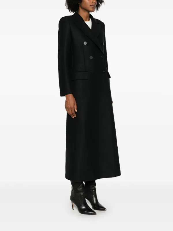 Harris Wharf London Wool double-breasted Coat | Black | FARFETCH