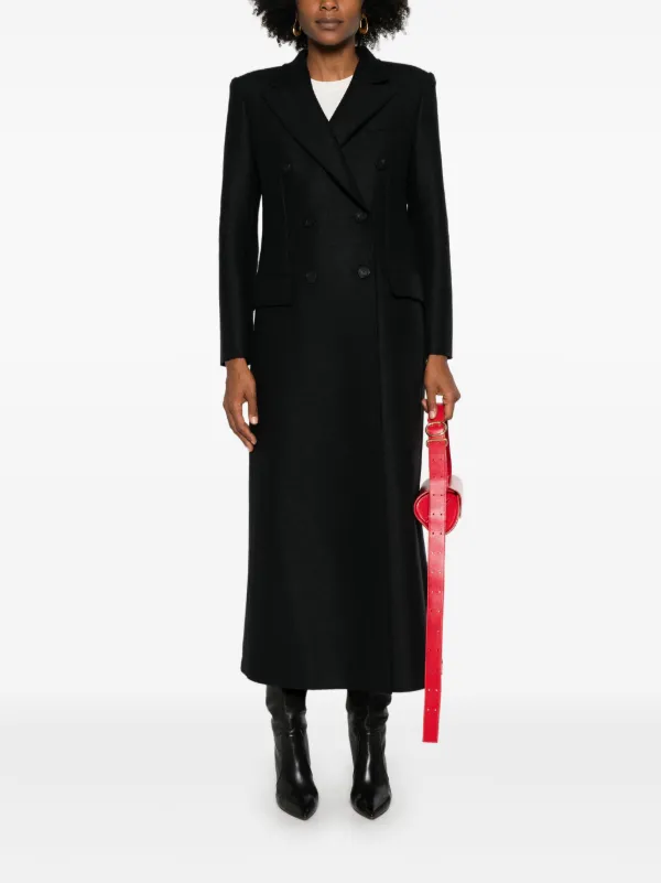Harris Wharf London Wool double-breasted Coat | Black | FARFETCH