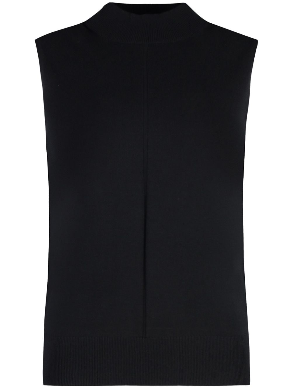 Shop Calvin Klein Fine-knit Top In Black