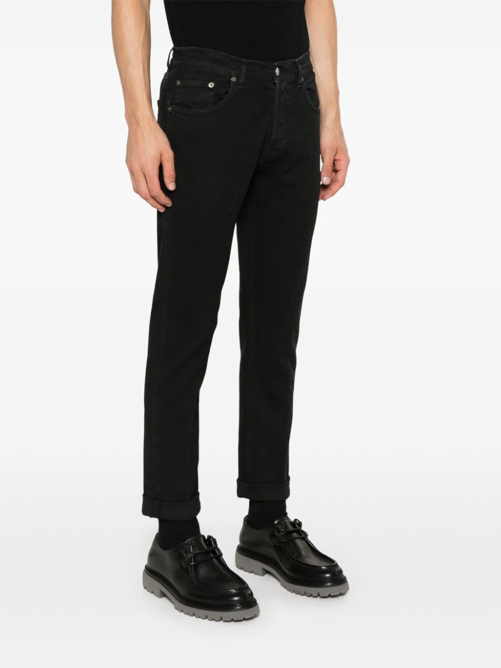 Shop Dondup Icon Trousers In Schwarz