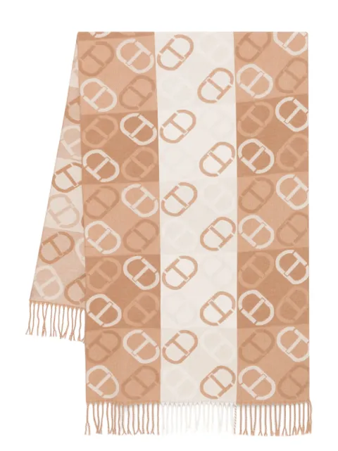 TWINSET jacquard-Oval T scarf