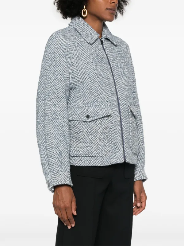 WOOLRICH / ヘリンボーンワークジャケット / Lサイズ Woolrich ヘリンボーン ジャケット | ブルー | FARFETCH JP