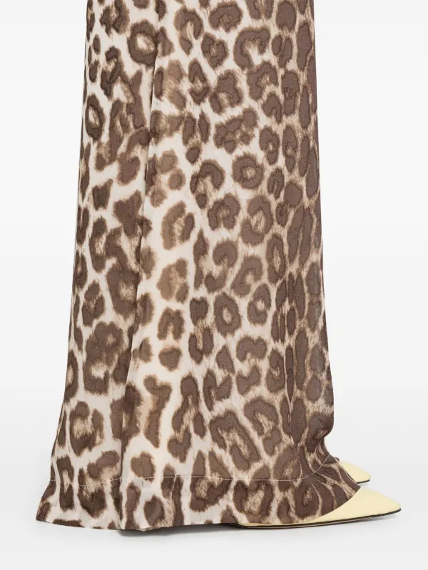 【ZIMMERMANN】フレアーパンツ ZIMMERMANN ZIMMERMANN シルクサテン クロップド フレアパンツ プリント入り