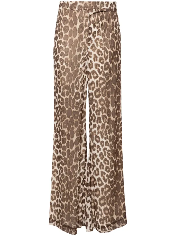 【ZIMMERMANN】フレアーパンツ ZIMMERMANN ZIMMERMANN Illustration フレアパンツ | ブラウン | FARFETCH JP