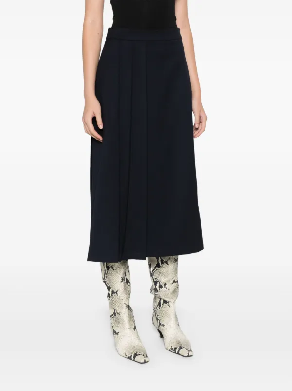 ワンピース PAROSH Women Mid Skirts D726018CO 012 BLUE P.A.R.O.S.H. pleat-detail Midi Skirt | Blue | FARFETCH GE