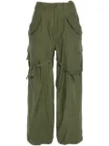 R13 cotton cargo trousers - Green