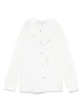 Abel & Lula ruffle-trim shirt - White