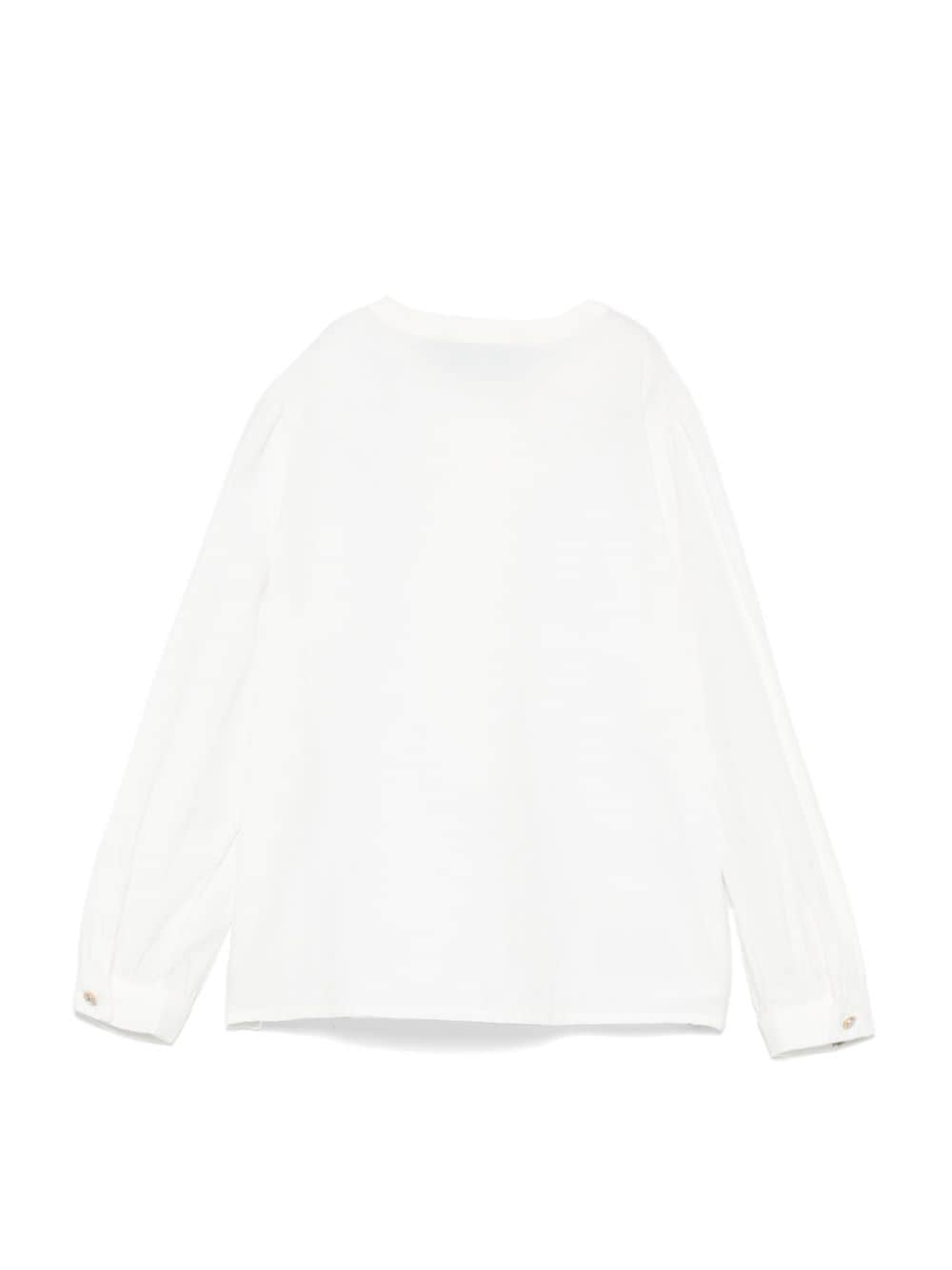 Shop Abel & Lula Ruffle-trim Shirt In White