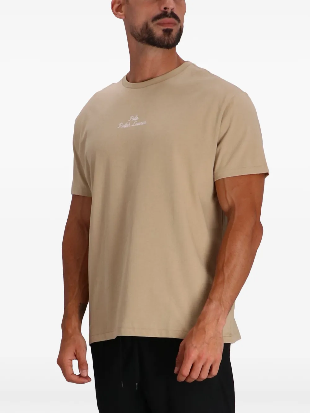 Polo Ralph Lauren T-shirt met geborduurd logo Beige
