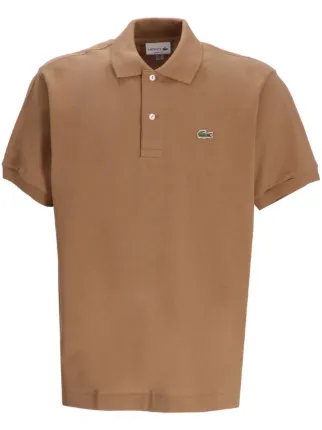 Lacoste Polo Con Applicazione Coccodrillo Marrone FARFETCH IT