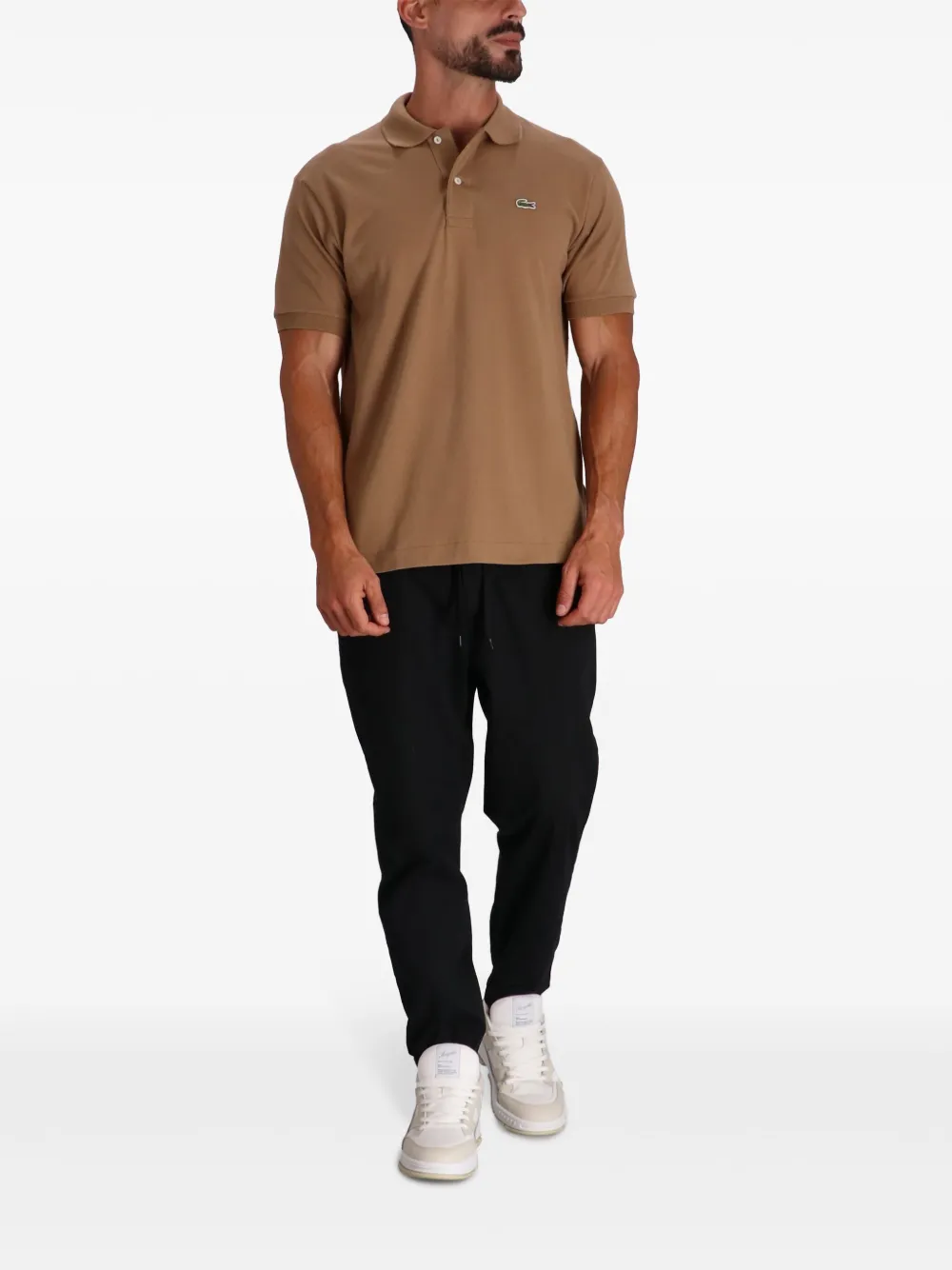 Lacoste crocodile-patch polo shirt - Bruin