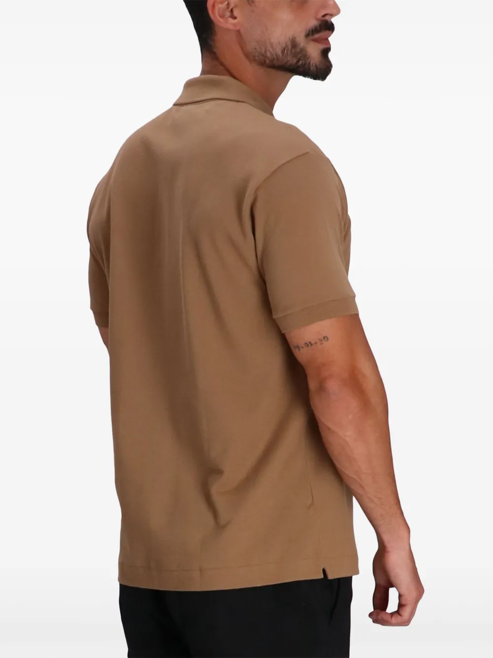 Lacoste Poloshirt met patch Bruin