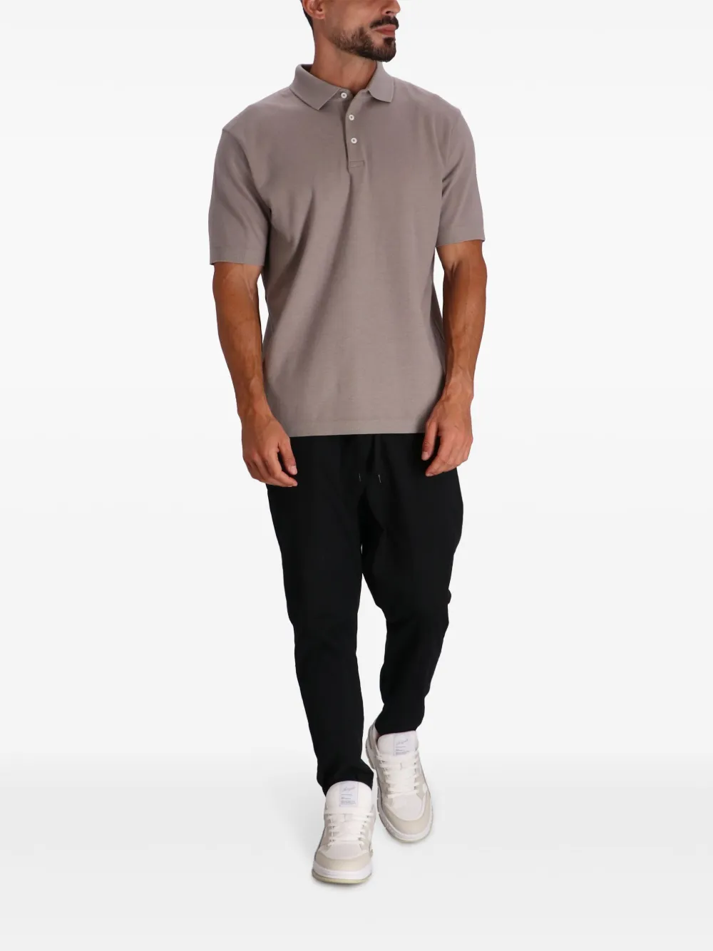 Herno Katoenen poloshirt - Grijs