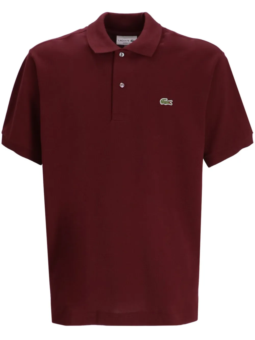Lacoste crocodile patch Polo Shirt Red FARFETCH UK