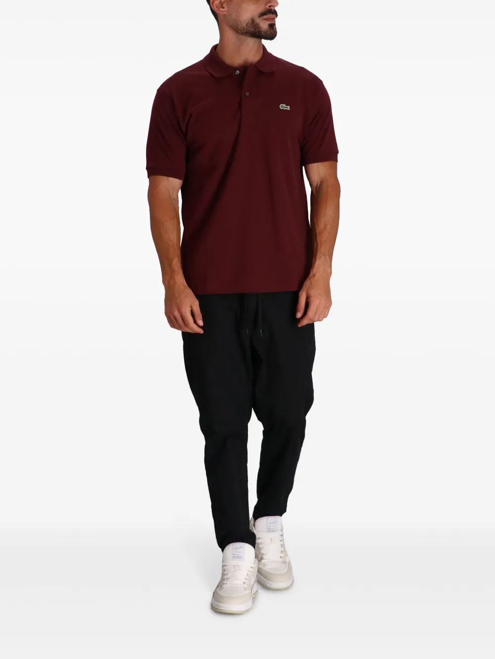 Lacoste crocodile-patch polo shirt - Rood