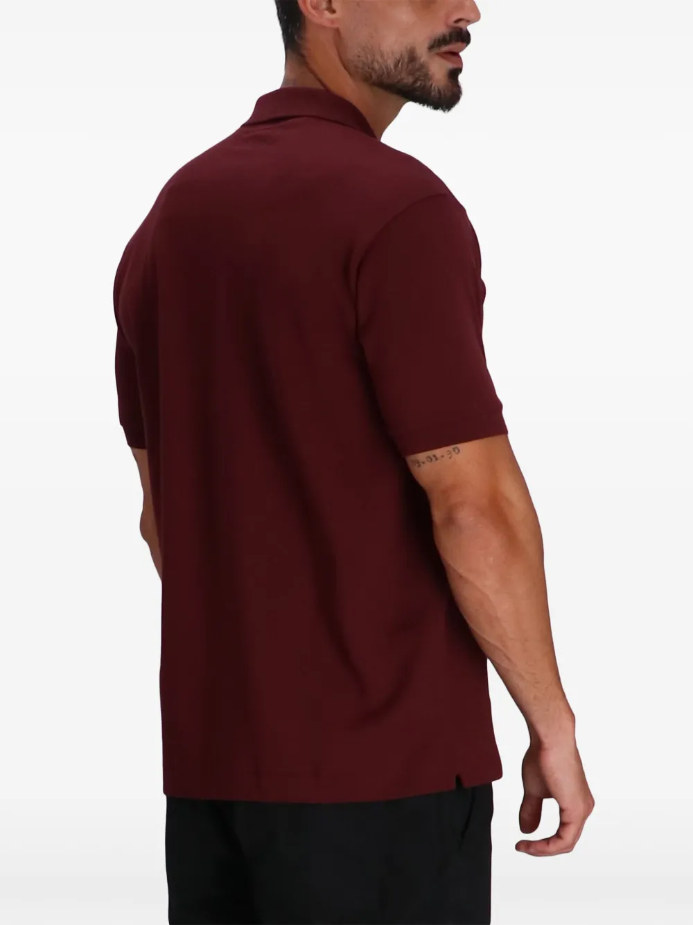 Lacoste Poloshirt met patch Rood